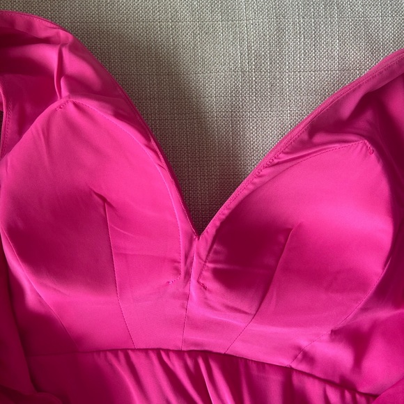 BEBE- Pink Bridesmaids Dress - Picture 7 of 12